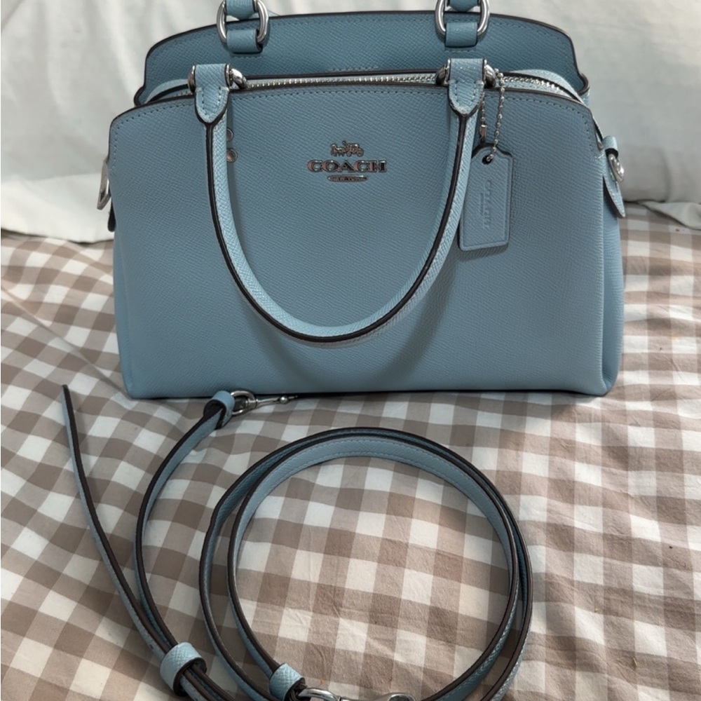 Coach Mini Lillie Carryall in Powder Blue - Picture 9 of 10